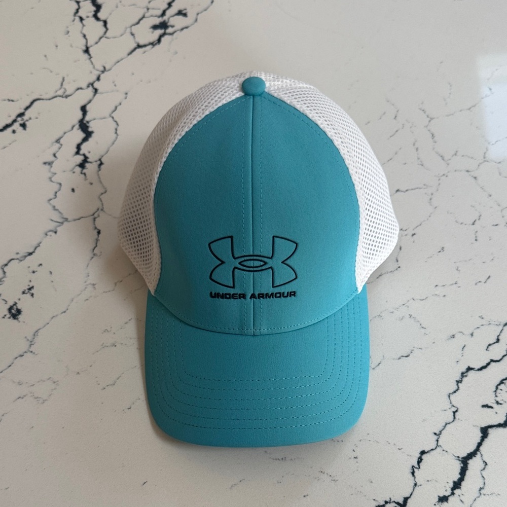 Under Armour Teal and White Mesh Cap